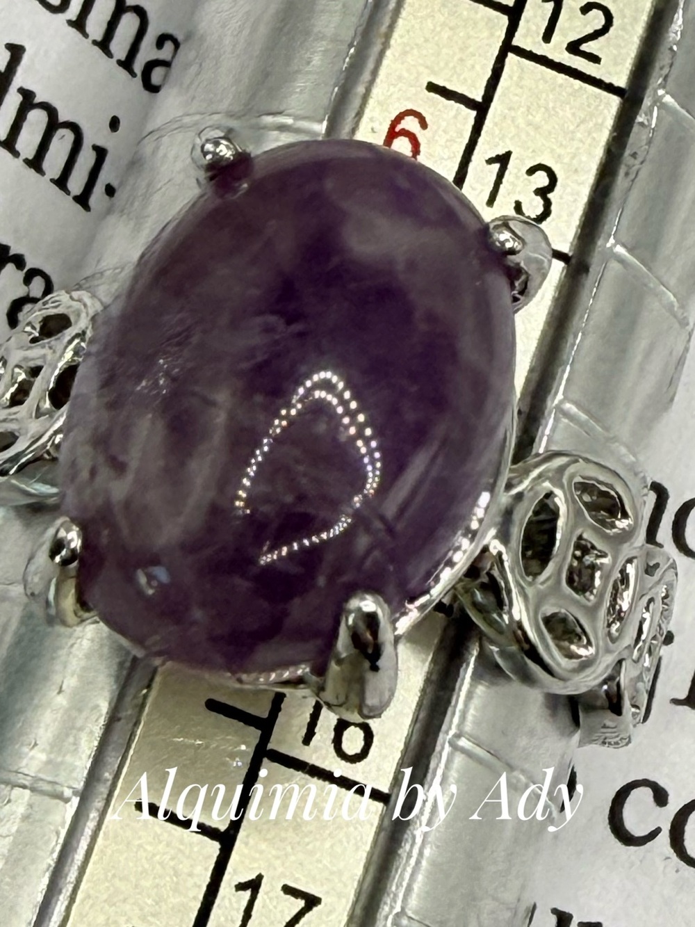 Silver Amethyst Ring - Picture 1 of 1